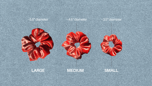 Luscious Peach Velvet 100% Silk Scrunchie