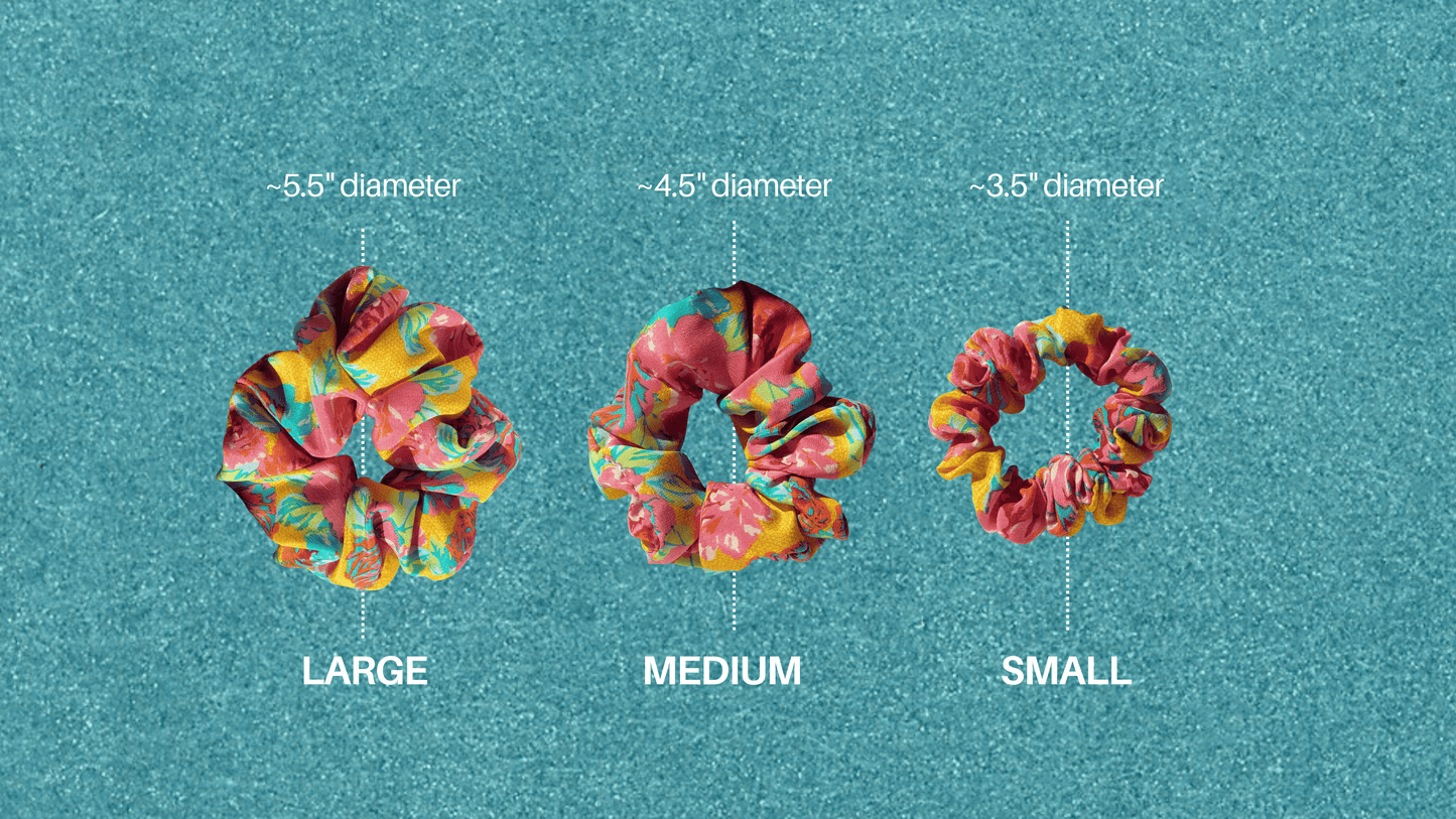 Limited-Edition Floral Print Silk Scrunchie