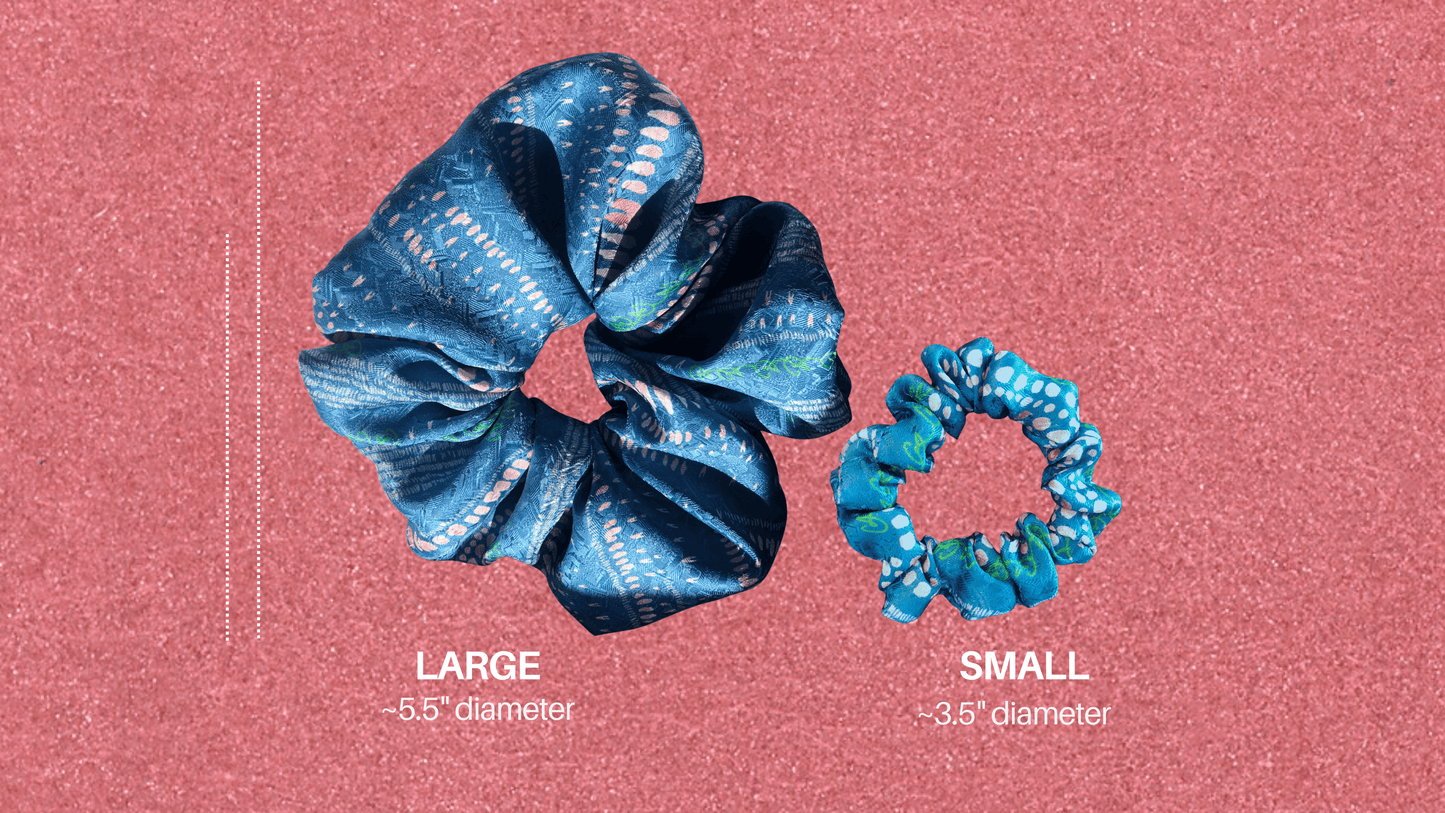 Limited-Edition Designer Print 100% Silk Scrunchie