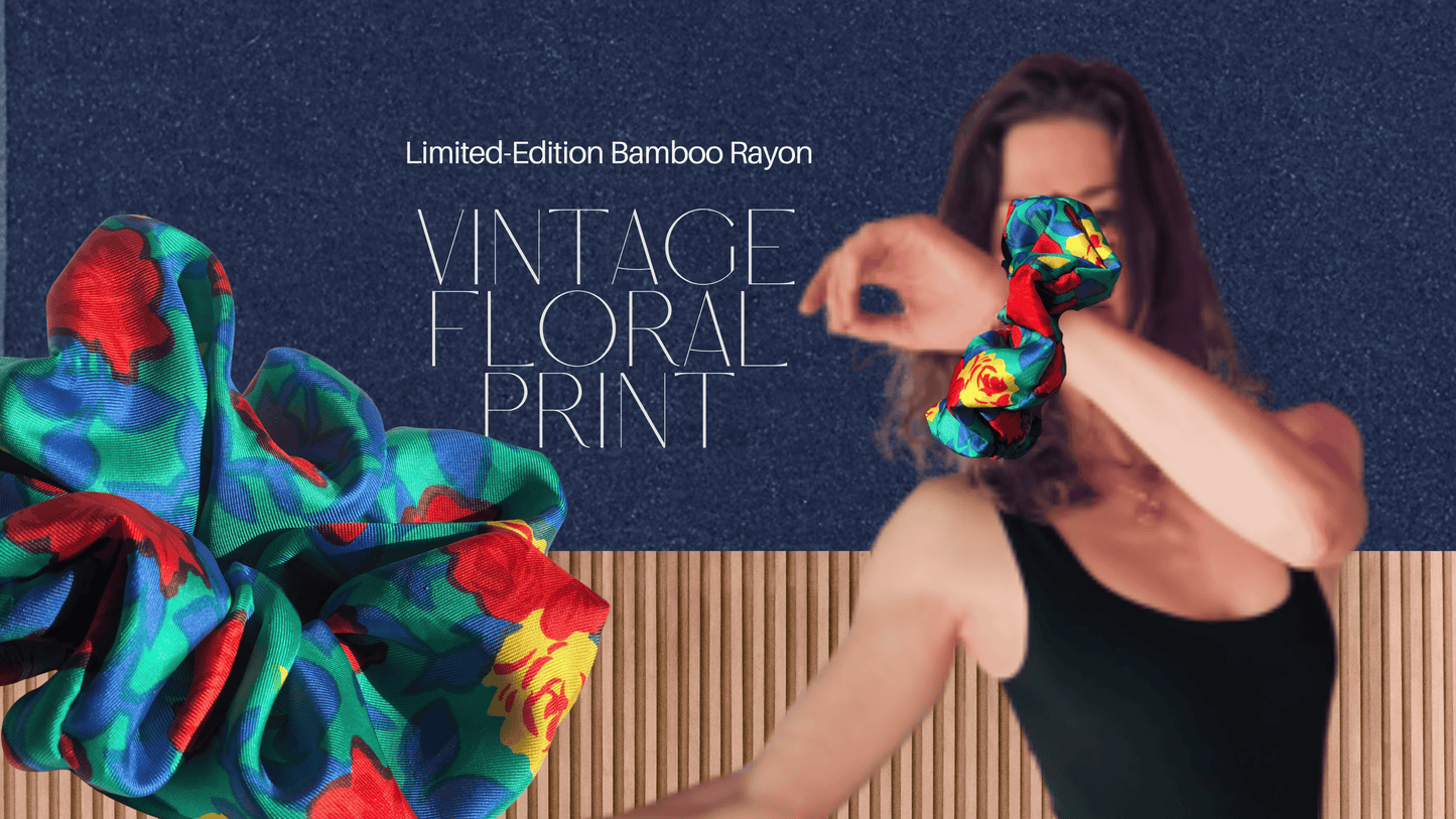 Limited-Edition Vintage Floral Print Scrunchie
